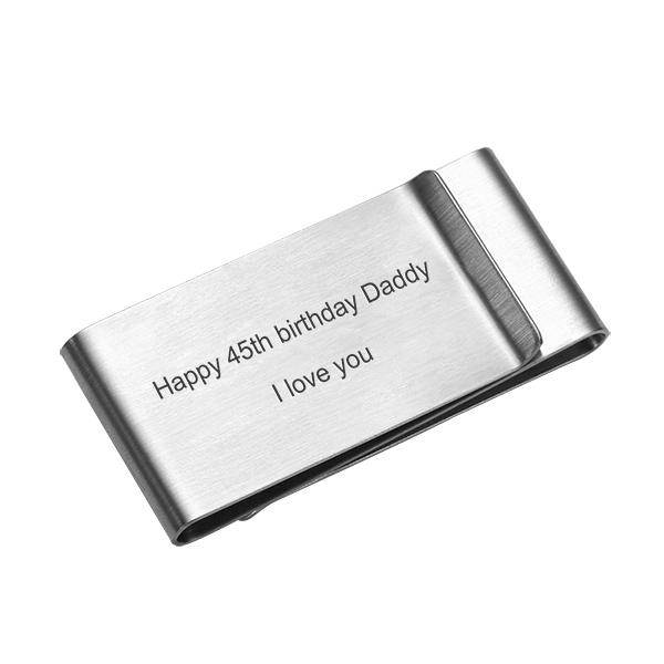 Sterling Silver Double Sided Engraveable Money Clip