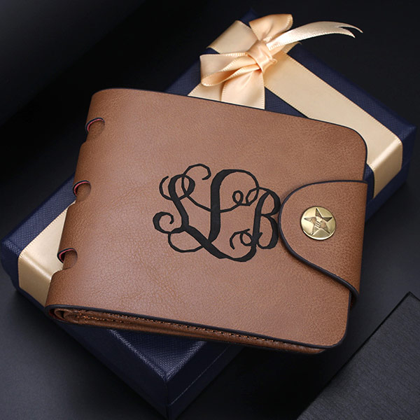 Personalized Photo Leather Wallet for Men