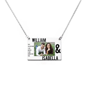 Personalized Photo Frame Necklace