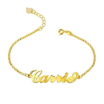 Personalized Name Anklet in Gold