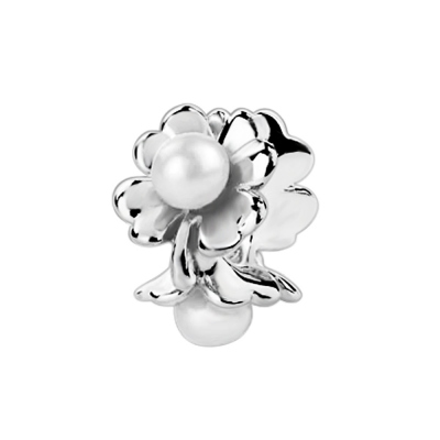 Four Leaves Clover Charm With Pearls