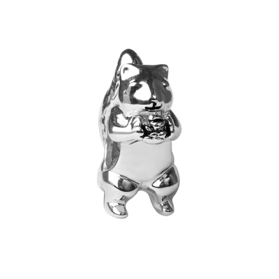 Silver Squirrel Charm