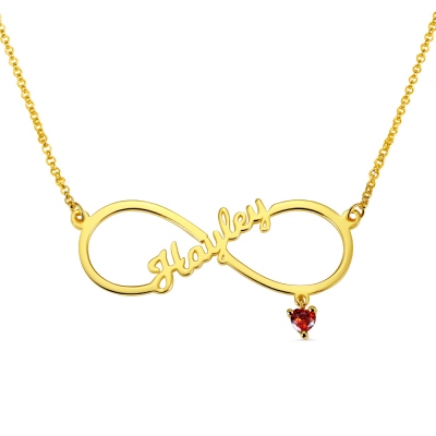 Customized Infinity Single Necklace In Gold