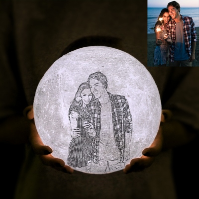 Customized Photo Moon Lamp Remote Touch Control Flashlight