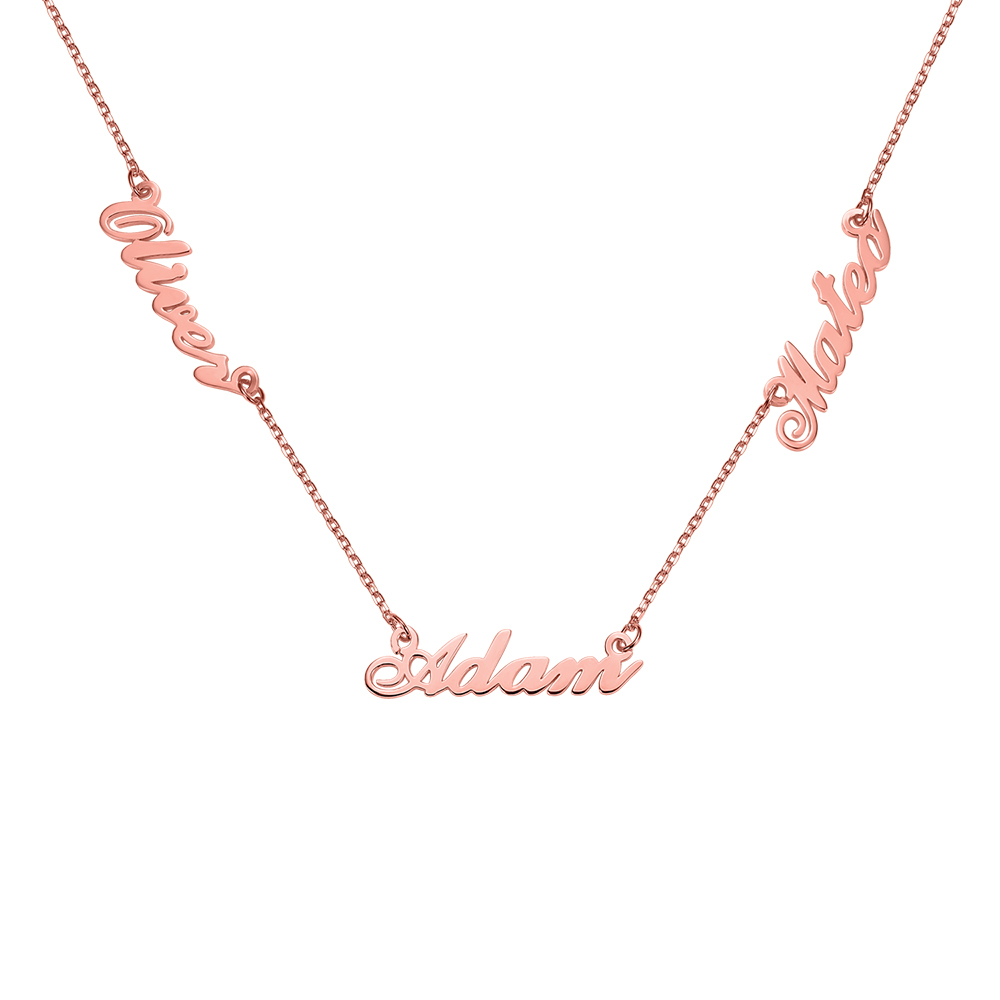 Personalized Three Name Necklace