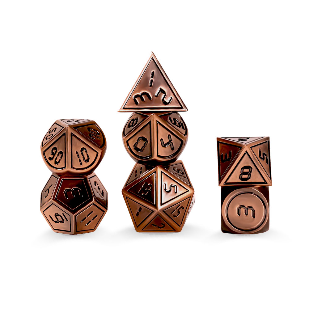 Vintage Metal Dice Set