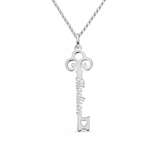 Personalized Key-shaped Name Necklace