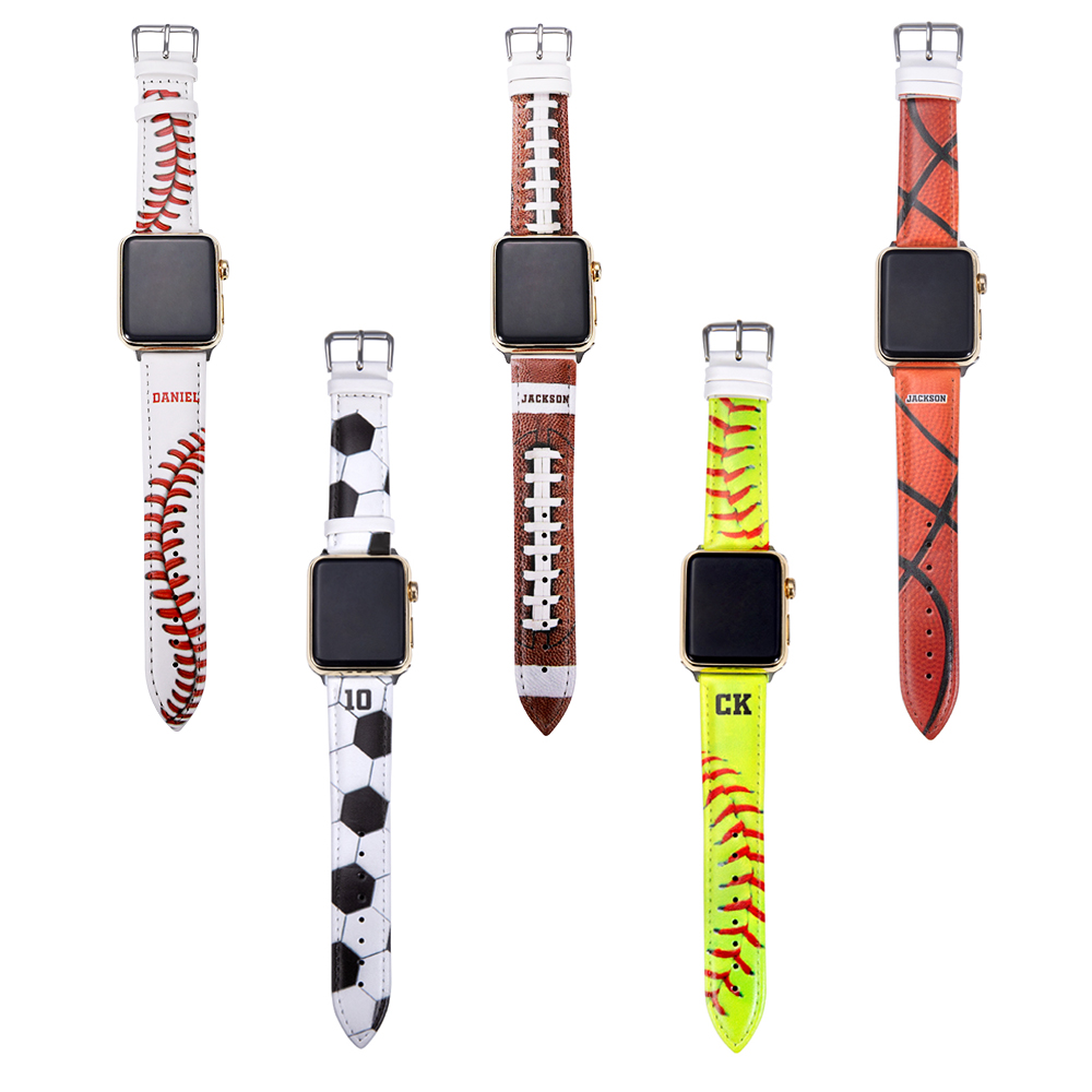 Customized Sports Leather Watch Band 