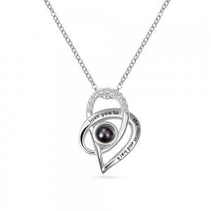 Benutzerdefinierte Fotoprojektionskette mit Ich liebe dich in 100 Sprachen