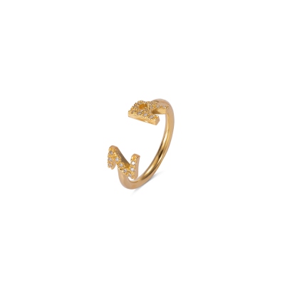 Personalized Initial Cuff Ring