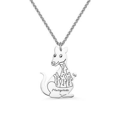 Personalized Kangaroo Family Necklace