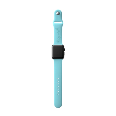 Customized Birth Flower Silicone Watch Band for Apple Watch