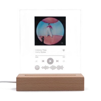 Veilleuse de plaque de musique acrylique à code Spotify scannable personnalisé