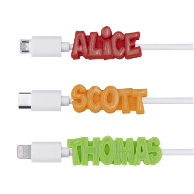 3D Print Personalized Glow Name USB Cable