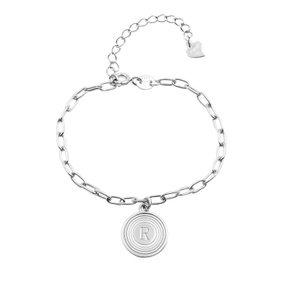 Customized Odeion Initial Bracelet In Sterling Sliver