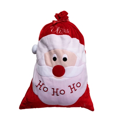 Embroidered Santa Sack Personalized Gift Bag