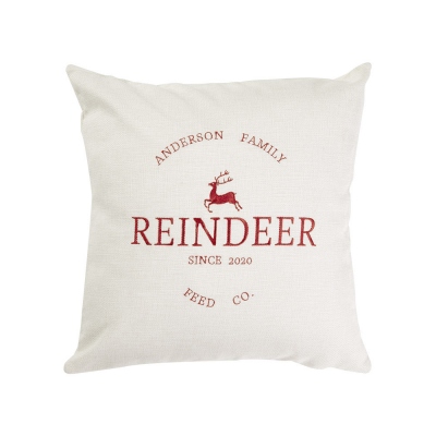 Personalized Embroidered Christmas Pillow Cover