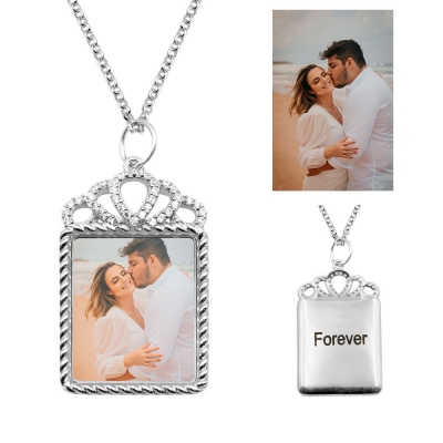 Custom Color Photo Necklace for Lover