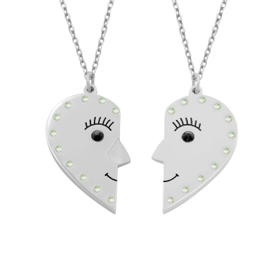 Personalized Heart Couple Necklace