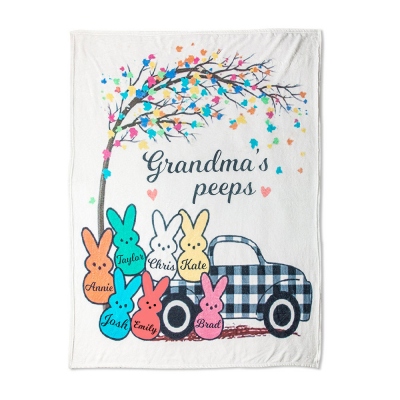 Personalized Easter Bunny Blanket