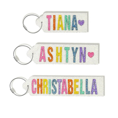 Personalized Glitter Bag Tag for Backpacks