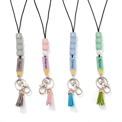Personalized Colored Pencil/Teacher Lanyard