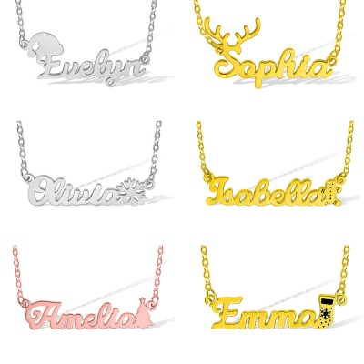 Personalized Christmas Name Necklace
