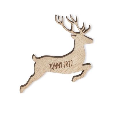 Personalized Reindeer Glass Decorations