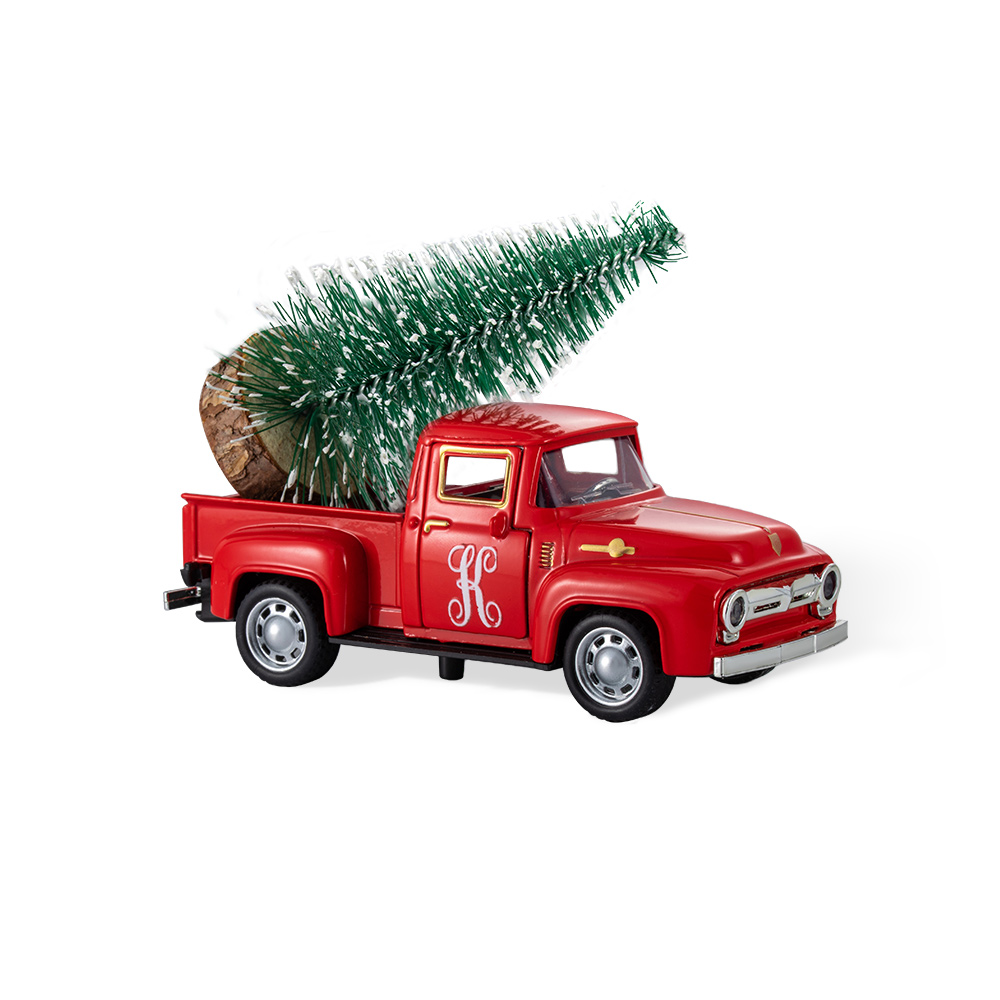 Decoração de caminhão de fazenda vintage com caminhões de fazenda de árvore de Natal