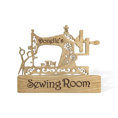 Custom Engraved Sewing Room Sign