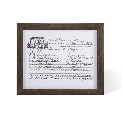 Custom Handwritten Recipe/Letter Transferred to Wood Sign for Memento