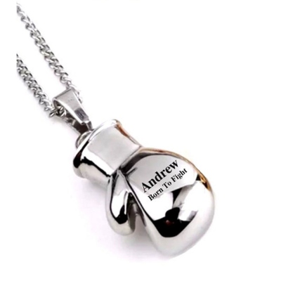 Custom Name Boxing Glove Necklace