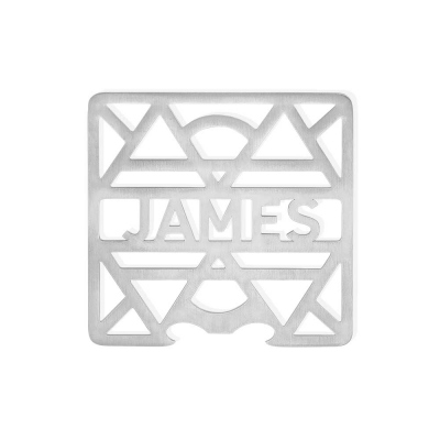 Personalized Name Stainless Steel Coaster Bottle Opener