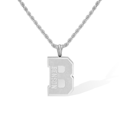 Personalized Initial & Name Sports Necklace