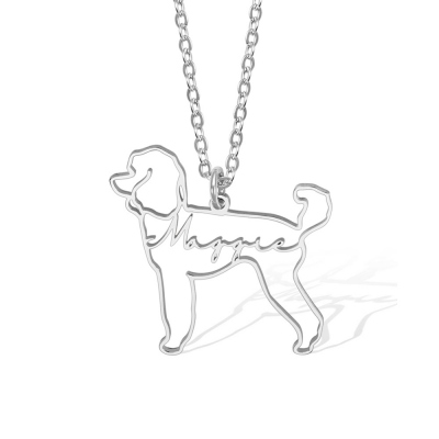 Custom Dog Name Necklace, Stainless Steel Necklace, Anime Pet/Cat Customizing Jewelry, Memories Gift for Her/Women/Pet Lovers