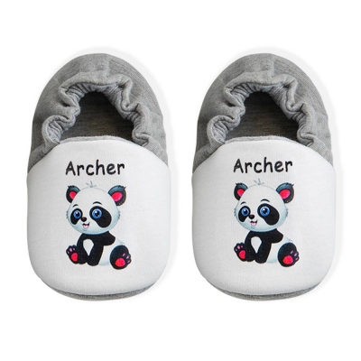 Personalisierte Babyschuhe für Neugeborene, benutzerdefinierte Namen Baby Animal Schuhe, Baby-Baumwollschuhe für Taufe/Taufe/Neugeborenen Geburtsgeschenk