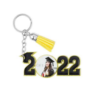 Graduation Keychain with Personalized Photo, Grad 2022 Key Ring Souvenir Keyrings, Graduation Ornament, Graduation Gift for Teacher/Graduates Favor
