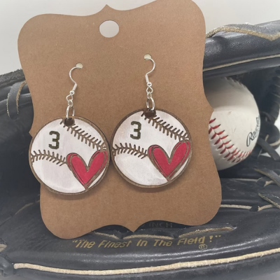 Customized Baseball/Softball Earrings