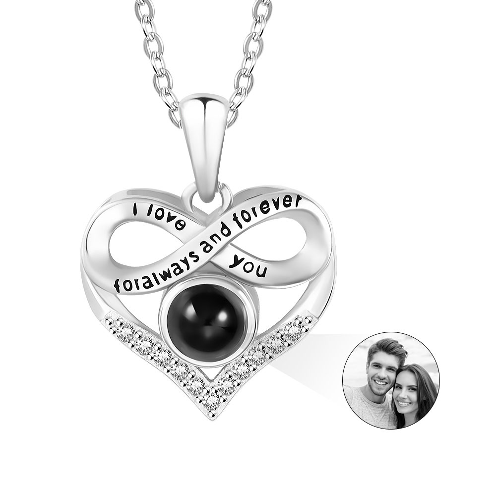 Personalized Infinity Photo Projection Necklace