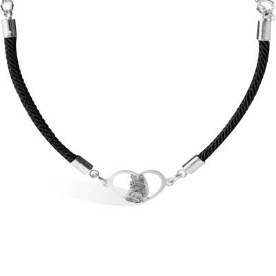Personalized Heart-shaped Bracelet with Photo, Memorial Bracelet, Stainless Steel Bracelet, Gifts for Pet Lovers/Friends/Men