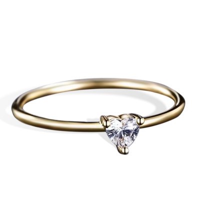Heart Gemstone Engagement Ring for Women