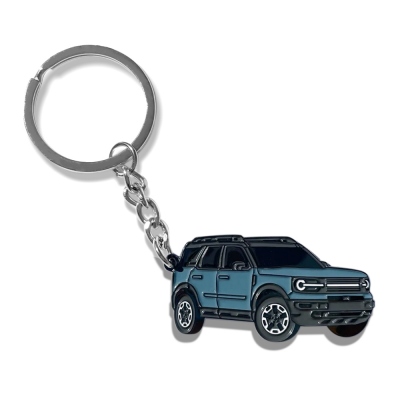 Ford Bronco Sport Keychain, Car Keychain, Metal/Enamel Keychain, Car Key Holder, Gift for Bronco Sport Lover/Him