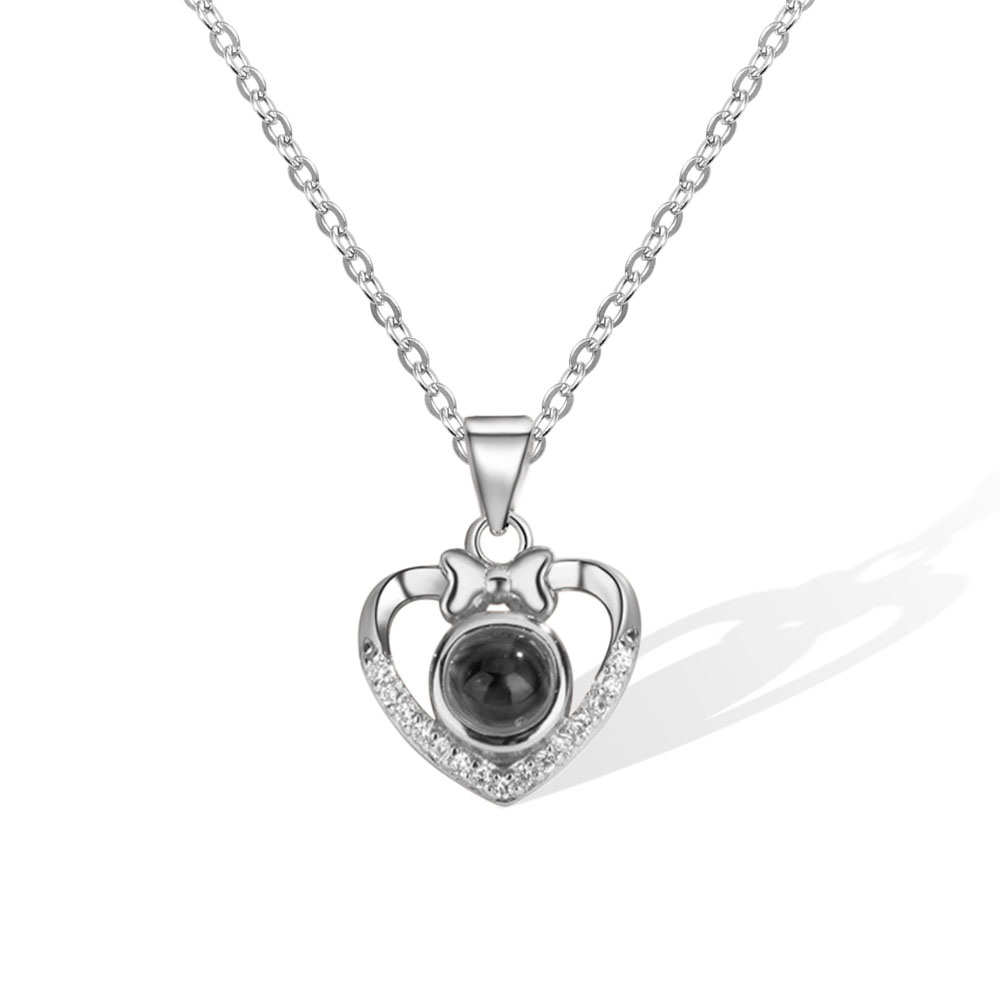 Heart-Shaped Projection Necklace - 925 Sterling Silver - 'I Love You' in  One Hundred Languages - Perfect Gift with Exquisite Presentation Box |  Fruugo US