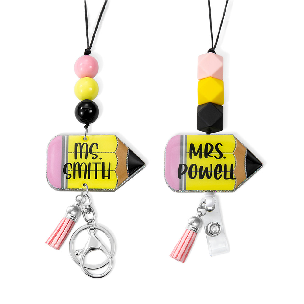 PAKASEBOXES Lanyard Set - Neck & Wrist Keychain With Beaded Design For Women
