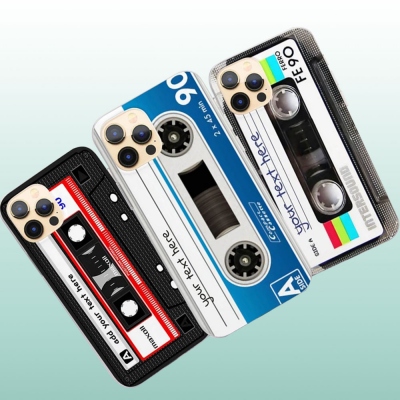 Personalisierte Kassette Handytasche, Vintage Kassette Handyhülle, benutzerdefinierte Handytasche, Matte Handytasche für iPhone, Geschenk für Freunde