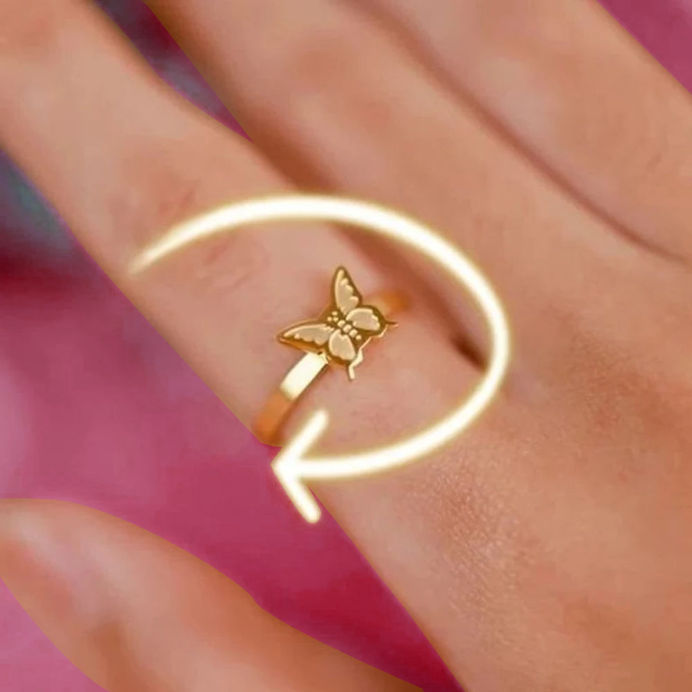 fidget ring butterfly