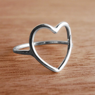 Heart Ring, Sterling Silver 925 Heart-shaped Ring, Sweetheart Ring, Love Ring, Birthday/Valentine's Day Gift for Girlfriend/Ladies
