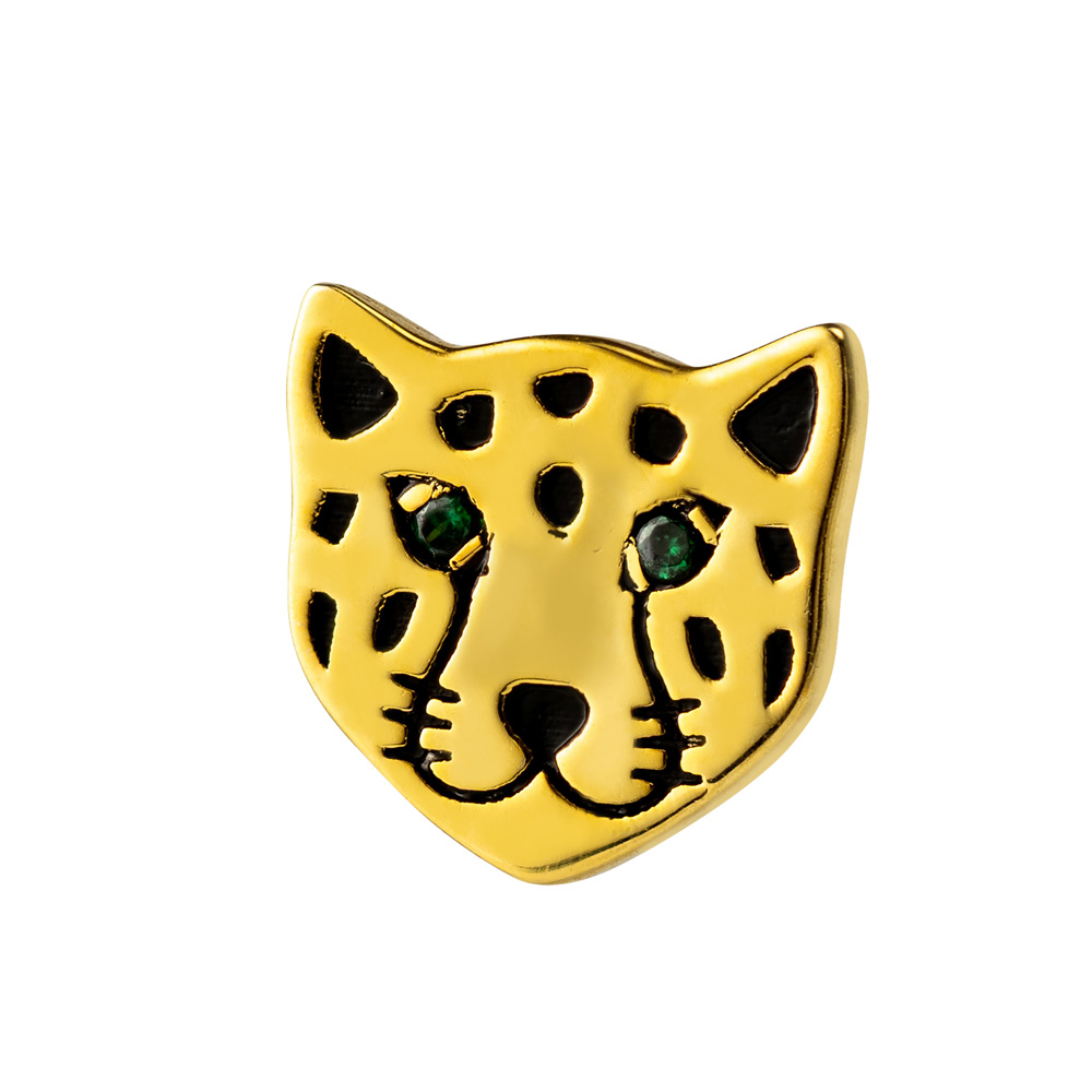Leopard Face Stud Earrings, Nature Inspired Animal Earrings, Sterling Silver  925 Leopard Earrings Platinum/Gold Plated, Gift for Pet Lovers/Women -  GetNameNecklace