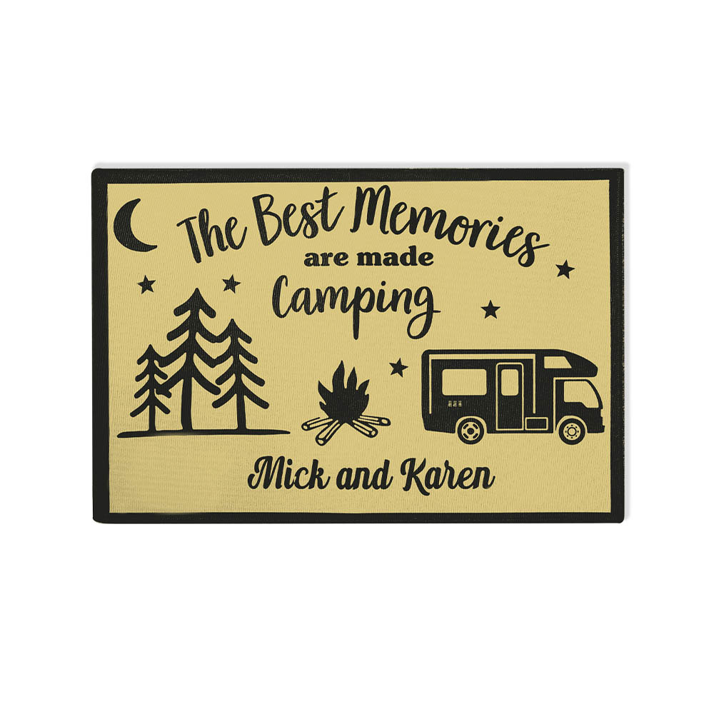 Camping Doormat Customized RV And Name Happy Campers Custom