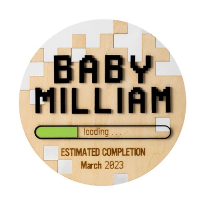 Personalized Gaming Baby Announcement Plaque, Gamer - Video Game Announcement, Pregnancy Announcement Sign, Birth Name Sign Custom Name Sign
